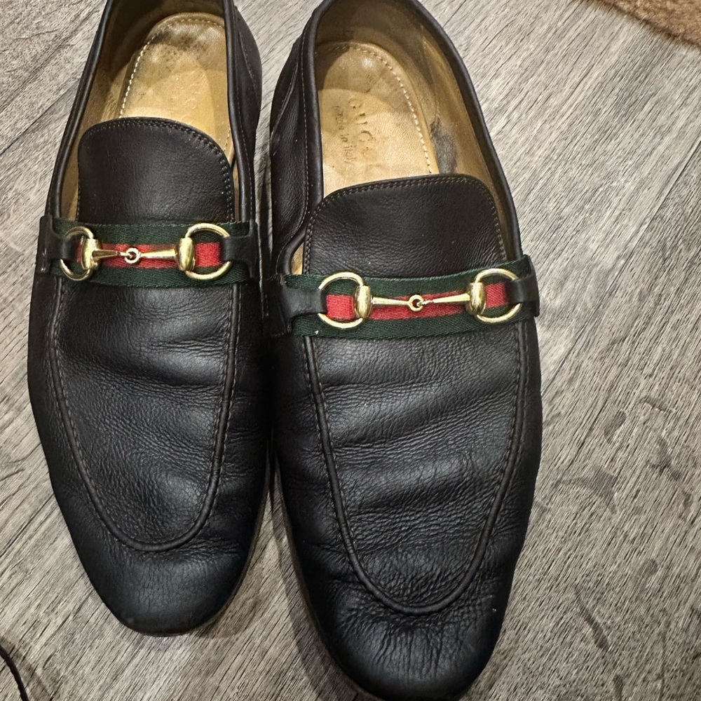 Gucci men’s chocolate brown dress shoes